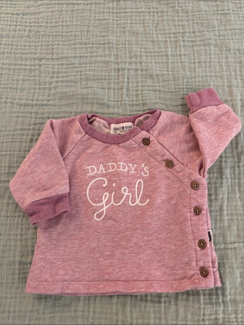 Rabbit & Bear Pink "Daddy's Girl" Baby Sweater